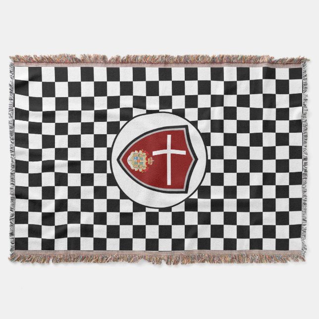 Cobertor Danish flag-coat arms throw blanket (Frente)
