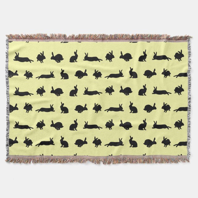 Cobertor de Arremesso Bunny Frenzy (Amarelo Claro) (Frente)