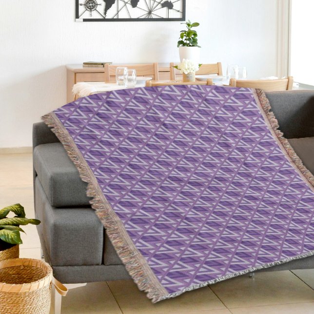 Cobertor de Arremesso com Padrão Egípcio Roxo (Criador carregado)
