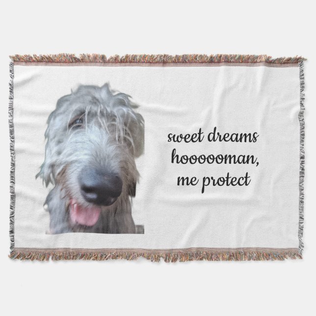 Cobertor de Arremesso do Irish Wolfhound – Sonhos  (Frente)