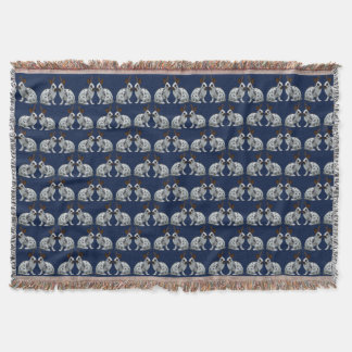 Cobertor de Arremesso English Bunny Frenzy (Azul M