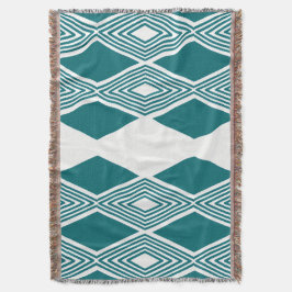 Cobertor de Arremesso Neo-Deco Diamond Grid Verde 
