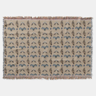 Cobertor de Arremesso Owl Frenzy (Bege)
