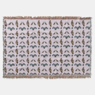 Cobertor de Arremesso Owl Frenzy (Rosa Empoeirado)