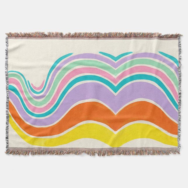 Cobertor de Arte de Parede Arco-íris - Tons de Bub (Frente)