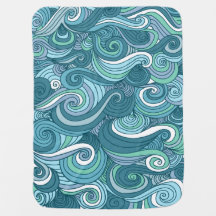 A lápis desenho da onda de oceano