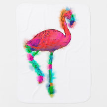 Abstrato Flamingo Step Baby Blanket