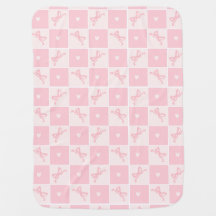 Arco rosa-claro Meninas Baby Blanket