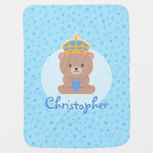 Barramento Príncipe Real Azul Kawaii Personalizado