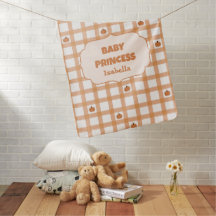 Bela Princesa Bebê Gingham Abóbora Bebê