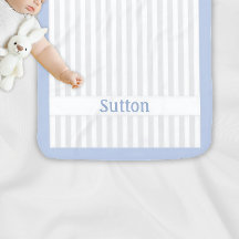 Blanket de nome para crianças Ultra Soft Striped