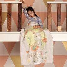 Blanket Floral Colorido de Páscoa Bonita