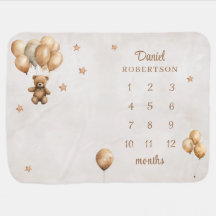 Boho Teddy Bear com Balões - Etapa do Bebê