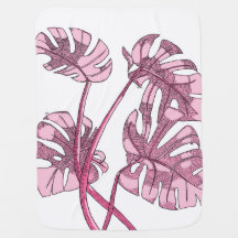 Bolsa de Bebê de Monstera Rosa