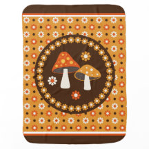 Cogumelos Retro Doce e Flores