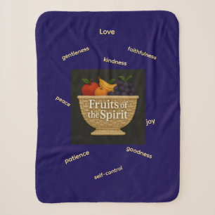 Cobertor de bebê com lã Sherpa Frutos do Espírito
