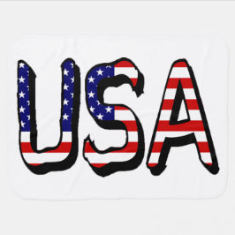 Cobertor De Bebe EUA sobrepostos na US Flag Bcnt