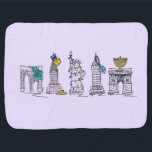 Cobertor De Bebe Feriado nos Edifícios de Nova Iorque Hanukkah NYC<br><div class="desc">Apresenta uma ilustração original de caneta e tinta de vários pontos de referência "vestidos" para a temporada de férias de Chanucá! Não vê o que está procurando? Precisa de ajuda para a personalização? Entre em contato com Rebecca para ter algo projetado só para você.</div>