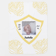 Folheto de Nascimento Amarelo Personalizado
