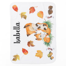 Folheto do Fox Woodland Baby com Nome Personalizáv