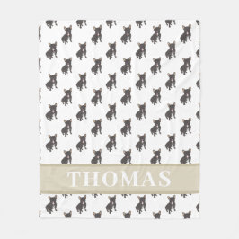 Cobertor de Bebê Francês Personalizado (Tigrado Pr