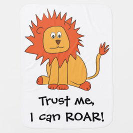 Cobertor De Bebe Lion de Cute pode Ilustração laranja de ROAR
