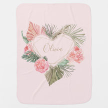 Monograma rosa boêmico personalizado