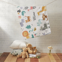 Nome de Bebê Personalizado com Animais Fofos da Se