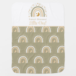 Cobertor De Bebe Nome do bebê personalizado Boho Arco neutro
