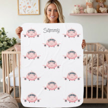 Nome Personalizado de Menina de Avião Fofo Xadrez