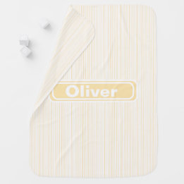 Cobertor De Bebe Ouros sutis em branco