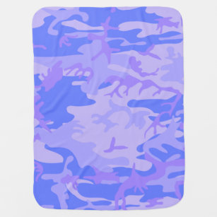 Cobertor De Bebe Padrão de Camuflagem Azul Claro