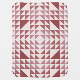 Cobertor De Bebe Padrão de Colcha Geométrica Rosa Empoeirada