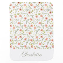 Padrão Floral Pastel de Aquarela Delicado e Pontil