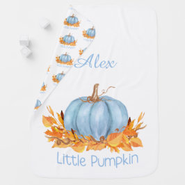 Cobertor De Bebe Pequeno Pumpkin Baby Blanket com texto personaliza