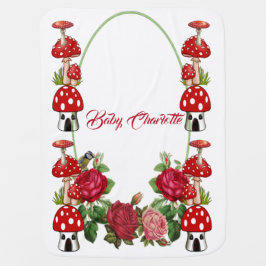 Cobertor De Bebe Rosas vermelhas Russas do Jardim Toadstool