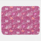 Cobertor De Bebe Teste padrão bonito das corujas cor-de-rosa de (Horizontal)
