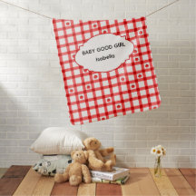 Tomates de Gingham Vermelho Fofos Menina Bebê Boa