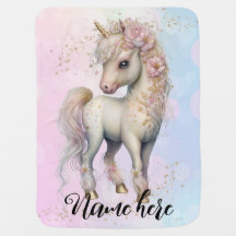 Unicórnio Adorável de Pequeno Creme Suave com Estr