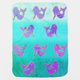 Cobertor De Bebe Vintage Sereias Baby Blanket