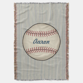 Cobertor de Beisebol Esportivo Vintage Personaliza