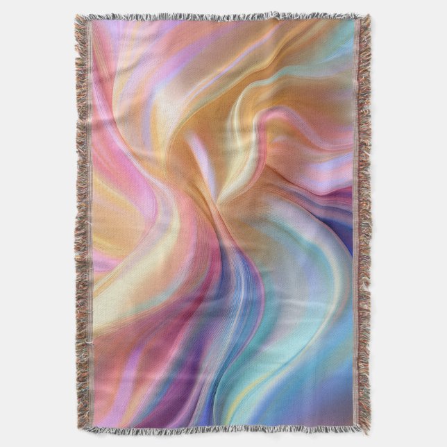 Cobertor de Fleece de Seda Pastel Colorido (Frente Vertical)