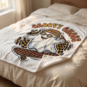 Cobertor de Fleece Sherpa de Fantasma Groovy de Ha