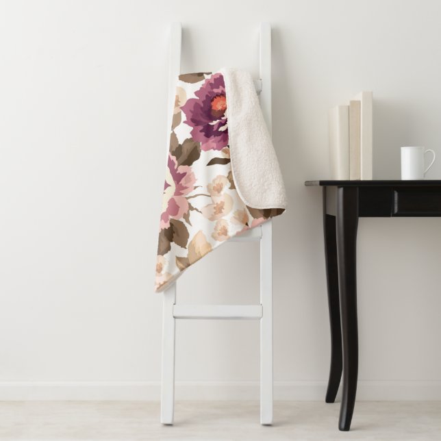 Cobertor de Fleece Sherpa - Design de Flor de Verã (In Situ)