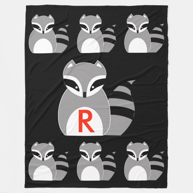 Cobertor de Flores de Raccoon (Frente)