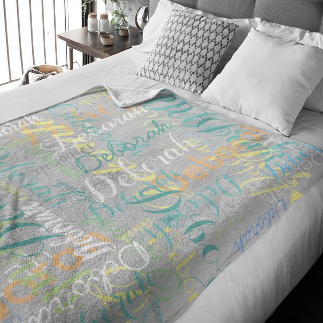 cobertor de folhas de cinza pálidas com seu nome (Criador carregado)