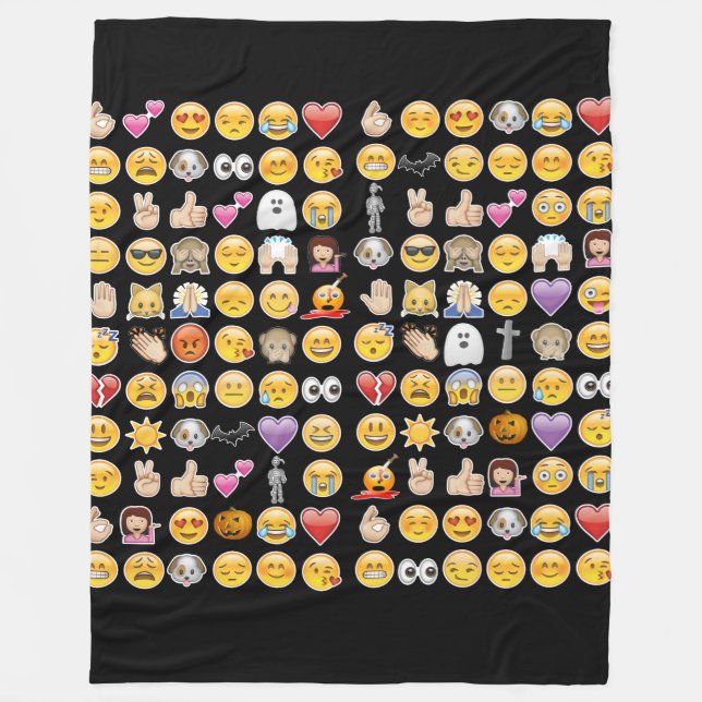 cobertor de halloween emoji (Frente)