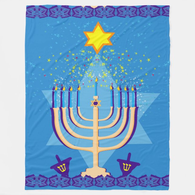 cobertor de hanukkah menorah (Frente)