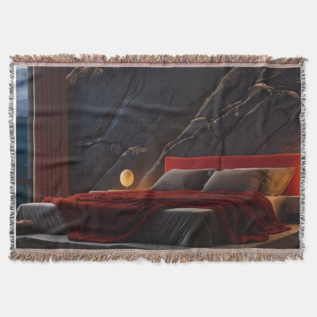 Cobertor de Lança Fleece para Quarto Estético e Ma (Frente)