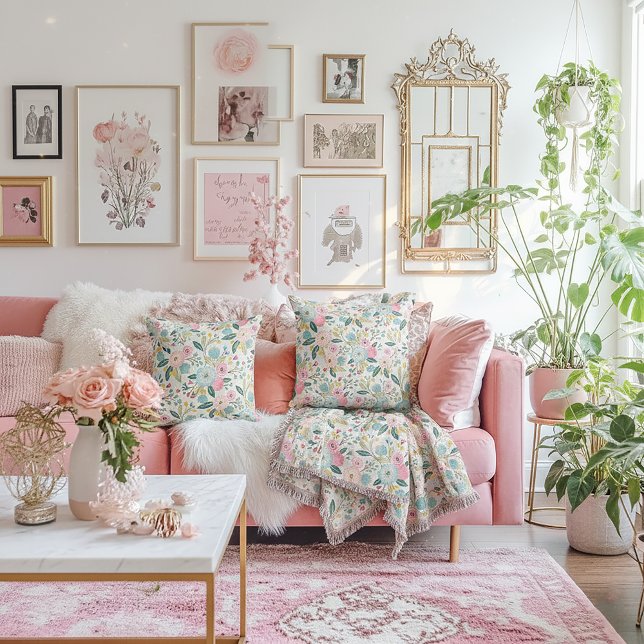 Cobertor de Lançamento de Designer Floral - Presen (Criador carregado)